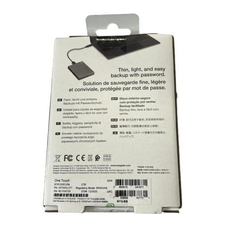 Seagate One Touch 2TB External Hard Drive (Grey) (MK)