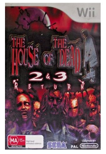Nintendo Wii The House Of The The Dead 2 + 3 Return, Very Good Condition, With Case + Manual