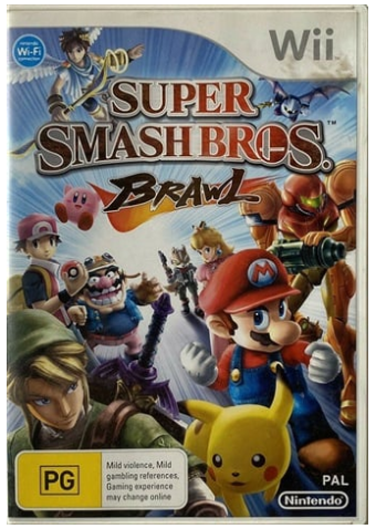 Super Smash Bros Brawl Nintendo Wii Game – Good Condition With Manual