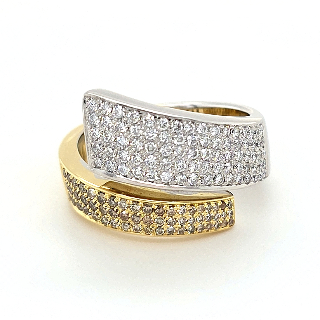 Ladies 18ct Yellow And White Gold Diamond Ring – Ring Size – O1/2 (MR1413988)