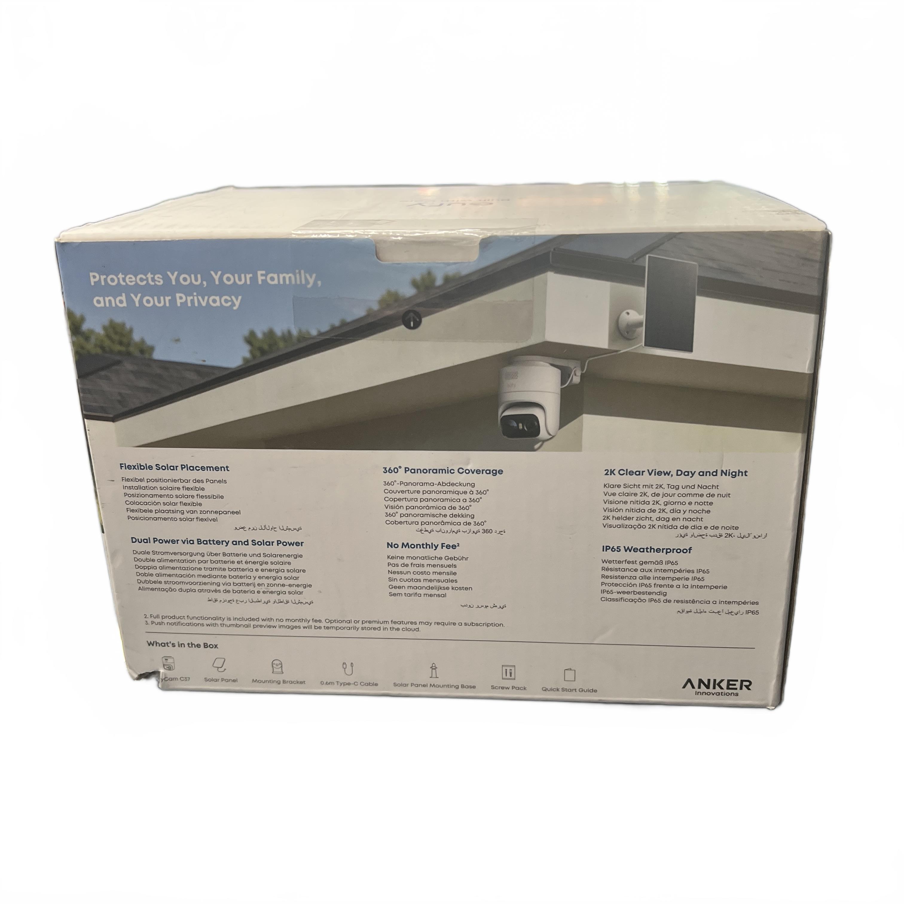 Eufy Security Camera EufyCam C37 With Solar Panel White (MK)