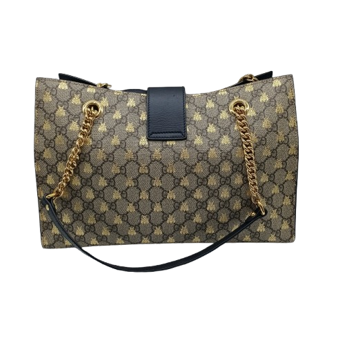 Gucci Hand Bag GG Supreme Bee Bag With Dust Bag + Box + Receipt + Cards + Entrupy (CP)