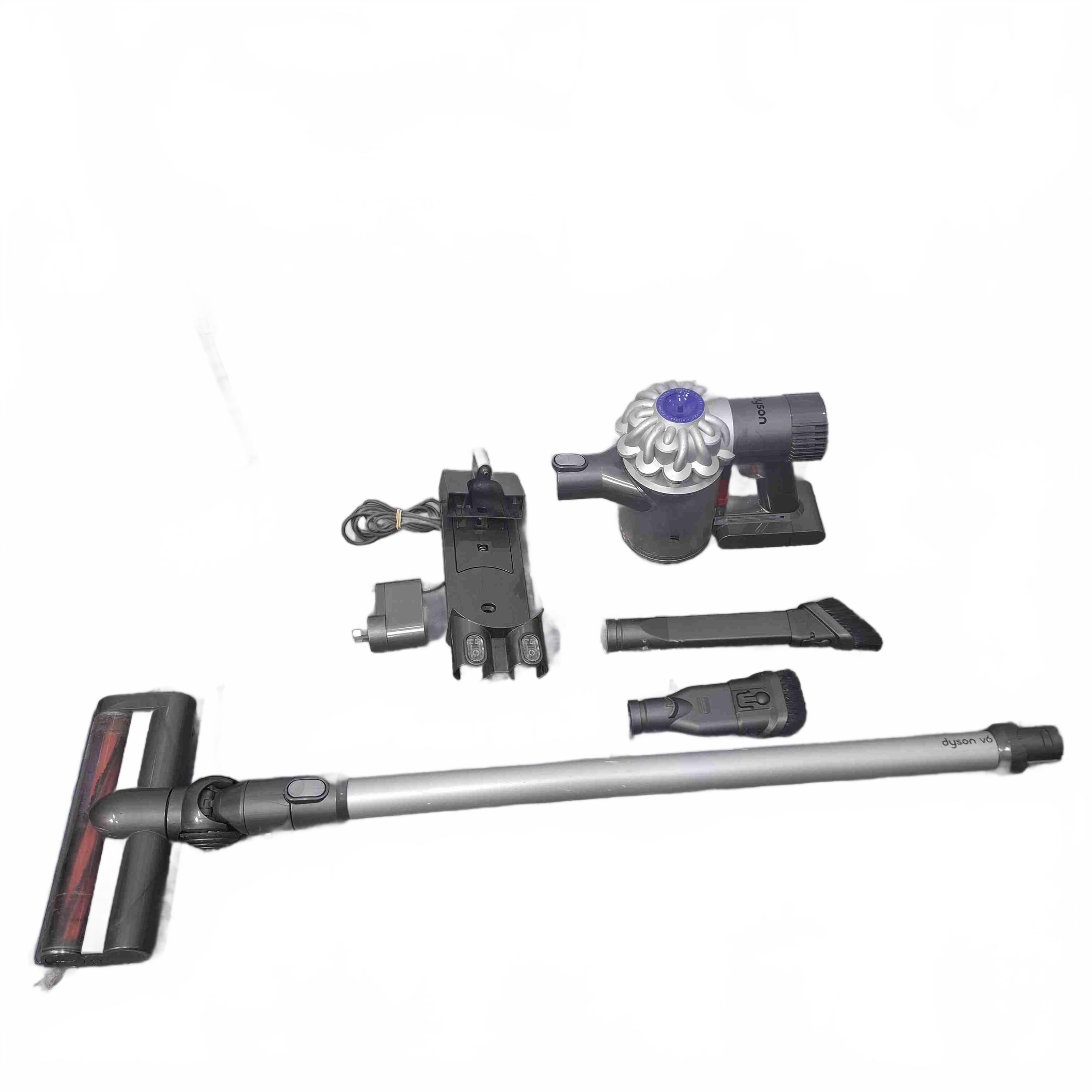 Dyson Stick Vacuum SV03 Silver + Attachments * Sold as is *Needs Battery Replaced (WR 1384830)
