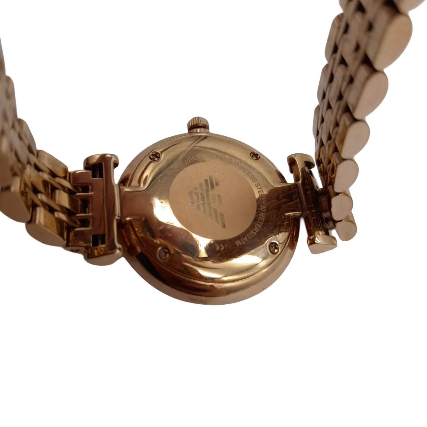 Emporio Armani AR-1909 Ladies Gold Stainless Steel Analogue Watch + Box (WL 1424605)