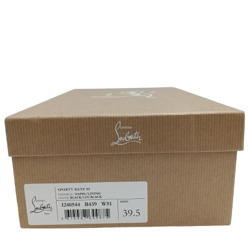 Ladies Christian Louboutin Sporty Kate 85 Pump, Black, Size 39.5, Nappa Leather, EXCELLENT CONDITION NO WEAR TO SOLE, With Box No Receipts (NA)