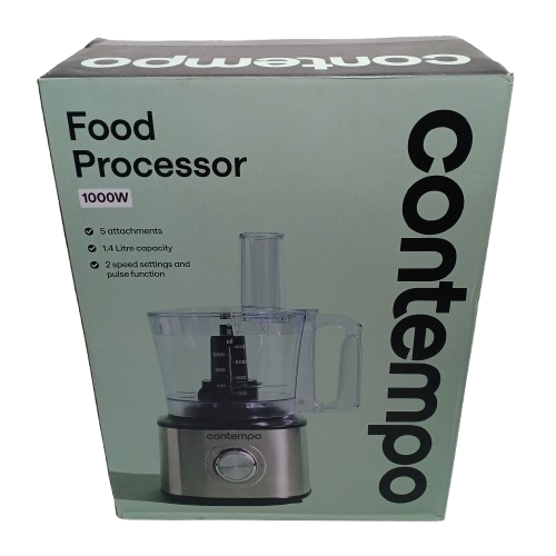 Contempo Food Processor 6006911 – Unused Like New **Cosmetic Damage to Box** Second hand item (CP)