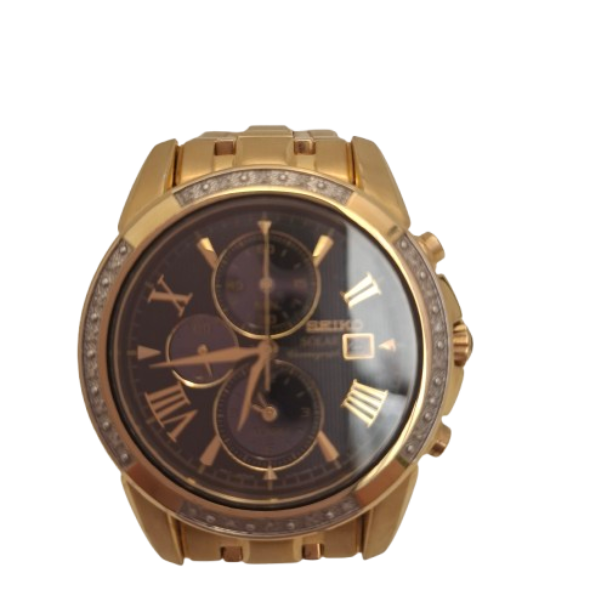 Seiko Men’s V172-0AV0 Stainless Steel Watch   [JN]