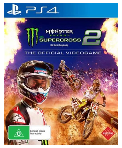 Sony Playstation 4 Monster Energy Supercross 2, Very Good Condition With Case No ManuaL (cp 1343030)