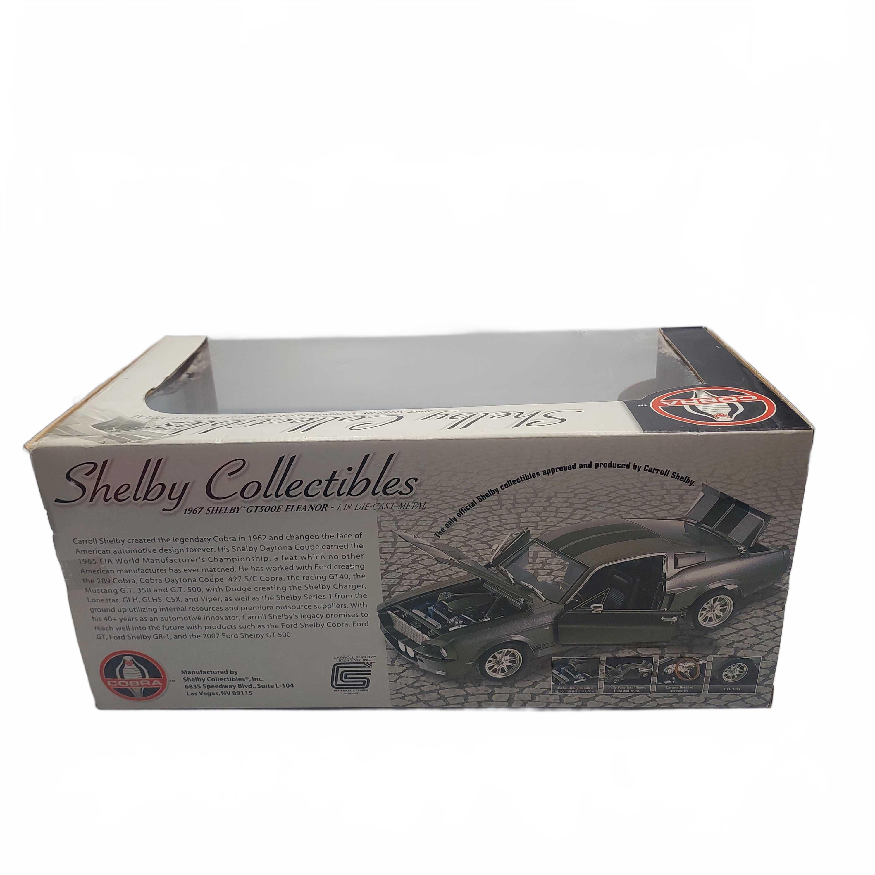 Shelby Collectibles 1967 Shelby GT500E Silver Eleanor 1:18 Die-Cast Model Car (GB1424629)