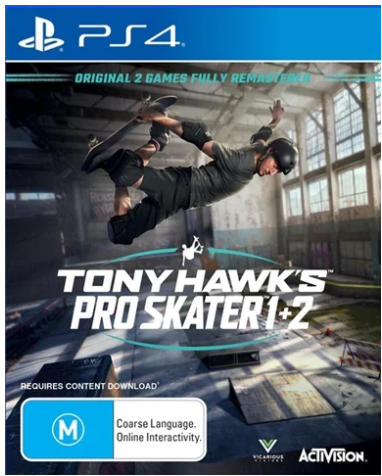 Sony Playstation 4 Game Tony Hawks pro Skater 1+2 Very Good Condition No Manual