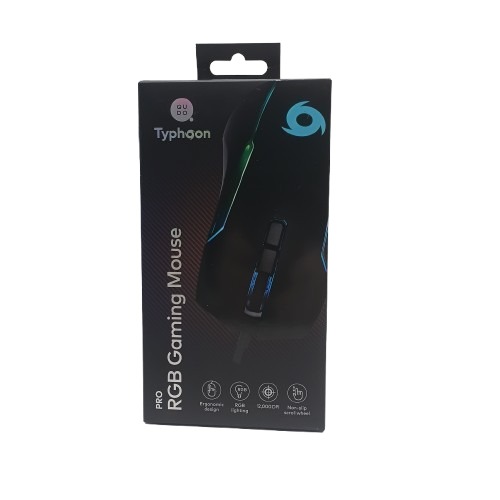 Typhoon Pro RGB Gaming Mouse TYMSV90 Black, Factory Sealed (CP)