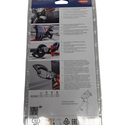 Knipex Cable Cutters 95 31 250 Red/Blue (LN)