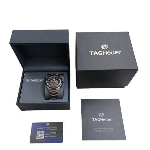 Tag Heuer Watch CAZ1010 Chronograph Silver Steel Band Black Round (NA 1428583) *PICKUP ONLY*