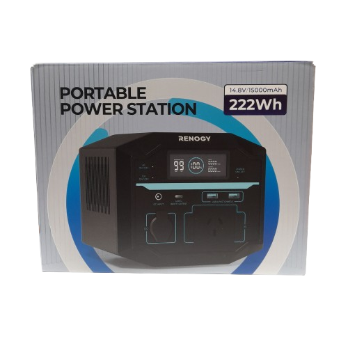 Renogy 222Wh 14.8V 15000mAh Power Station RPS2220AA-G1-AU Black (In The Box) (LN)