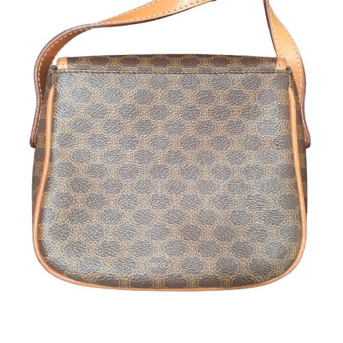 Celine Brown Macadam Canvas PVC Crossbody Bag (1434127) (MR)