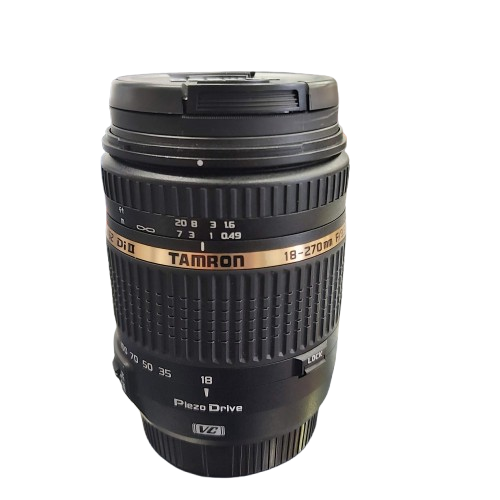 Tamron DSLR Lens 18-270mm F3.5–6.3 Di II VC PZD Canon Mount, Excellent Condition With Front + Rear Lens Caps, Hood + UV Filter