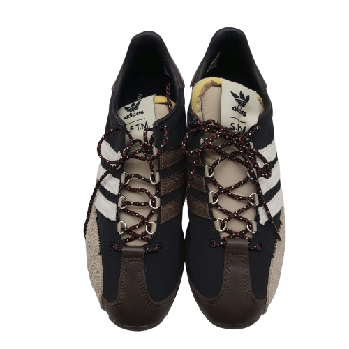 ADIDAS Song For The Mute Country OG Trainers, MENS US 8.5, Core Black / Core White / Wonder Beige In Box