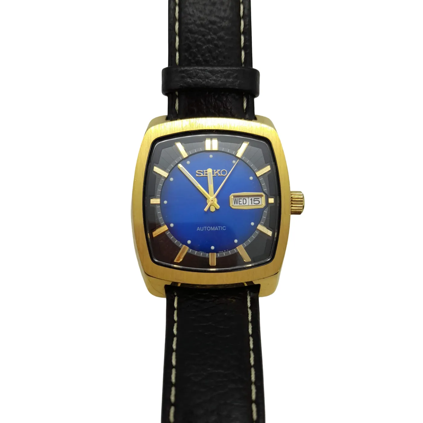 Seiko 7S26-04VO Men’s Automatic Watch with Black Leather Band (WL 1400526)