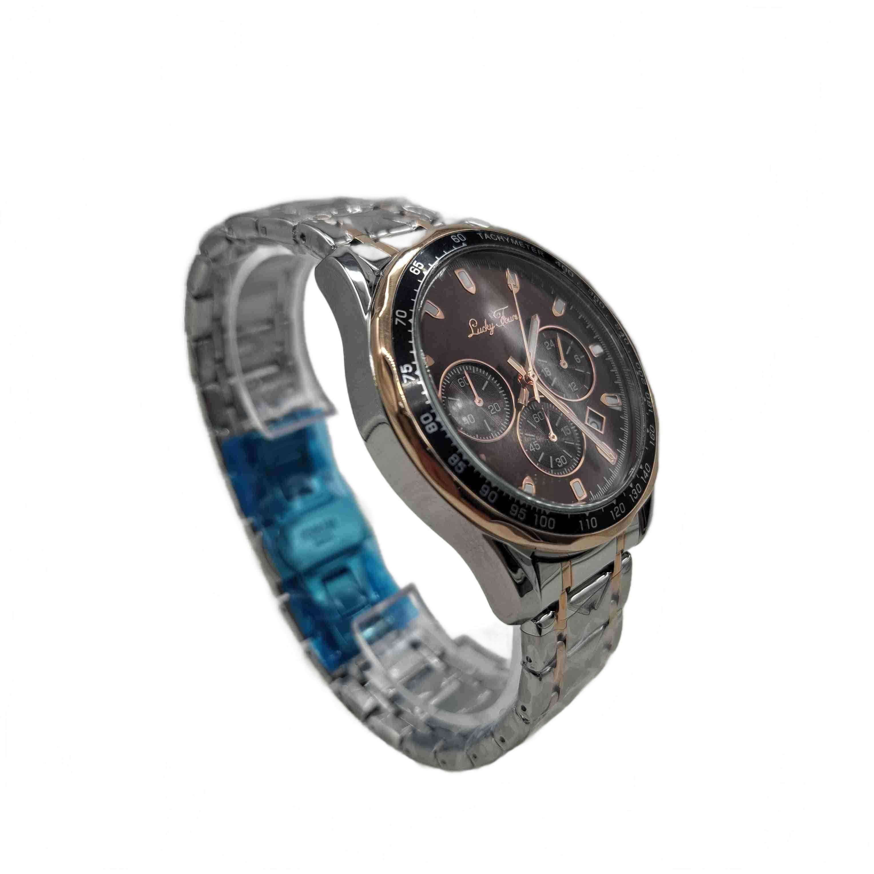 Lucky Fours Mens Silver Stainless Steel Watch (WR 1435230)