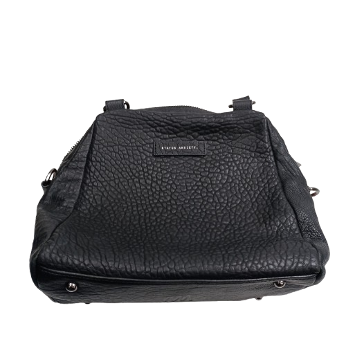 Genuine Status Anxiety Leather Handbag Black With Strap (NA 1424900)
