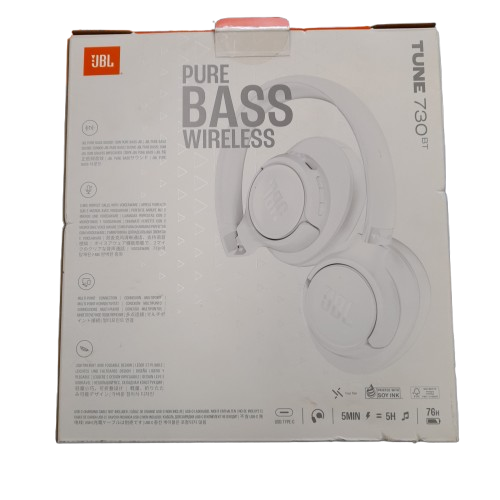 JBL Tune 730BT Wireless Over-Ear Headphones White (LN)