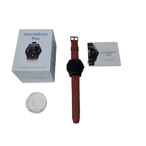 SuresafeGo Plus EV-05 Smart Watch + Box + Setup Manual + Charger (CP 1402399)