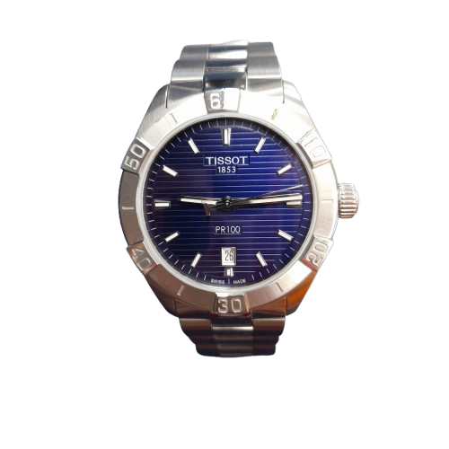 Tissot PR100 Men’s Stainless Steel Watch in Blue No Accessories (MR)