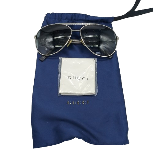 Louis Vuitton Attitude Pilote Sunglasses Z0340U + Gucci Cloth Bag **SCRATCHED GLASSES** (1400453) (CP 1400453)