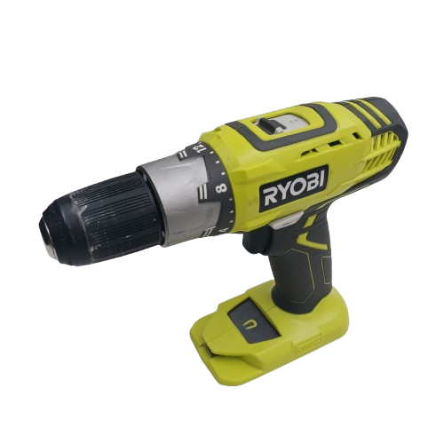 Ryobi 18V Drill Driver R18DDP2, Drill ONLY, Good USED Condition, Light Scuffing Around Chuck (NA 1387998)