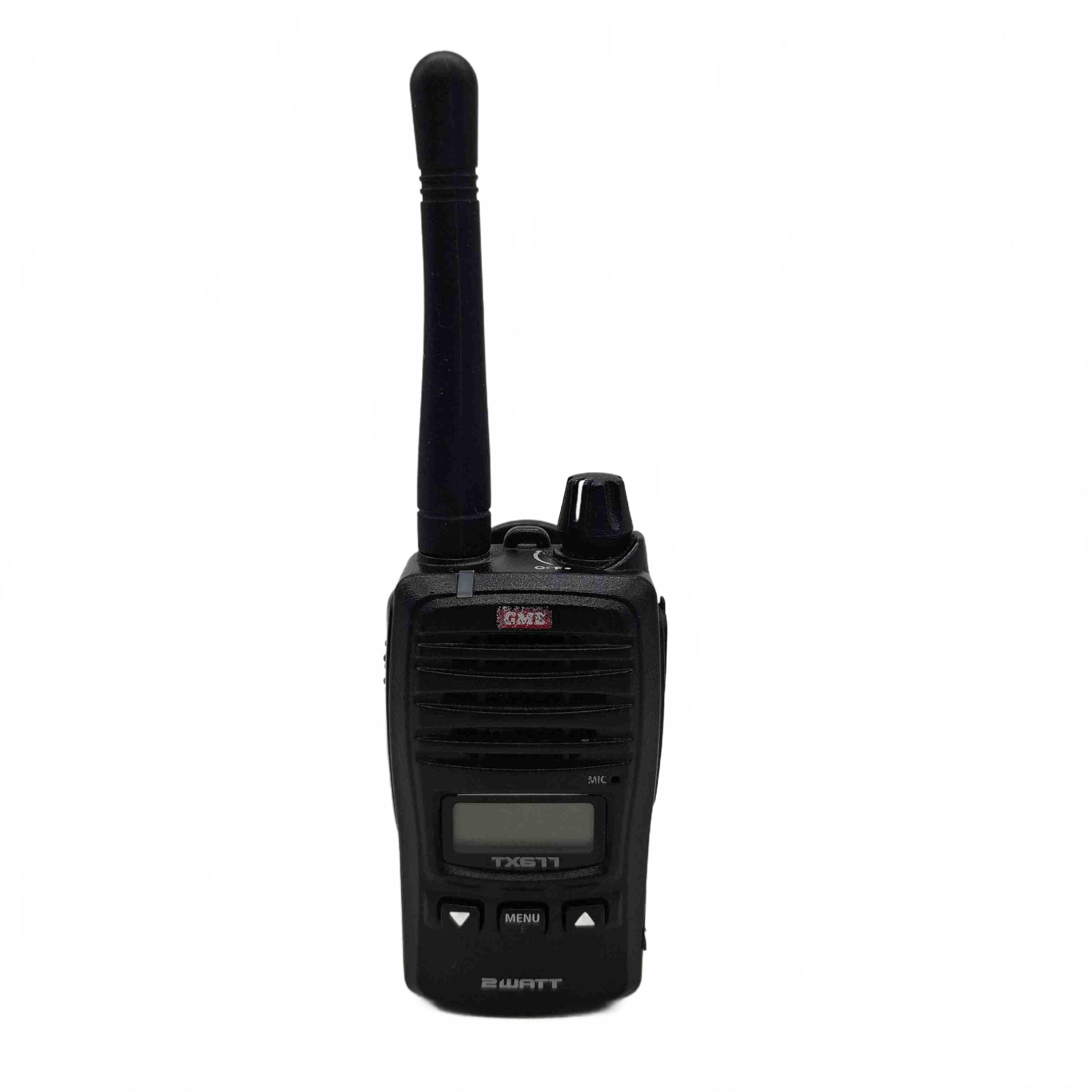 GME TX677 2W UHF CB Handheld Radio USB Rechargeable (WR 1437590)