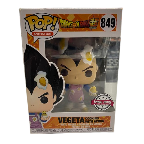 Vegeta Cooking with Apron – Dragonball Super Pop Vinyl – 849 – Unopen. (NG 1386773)