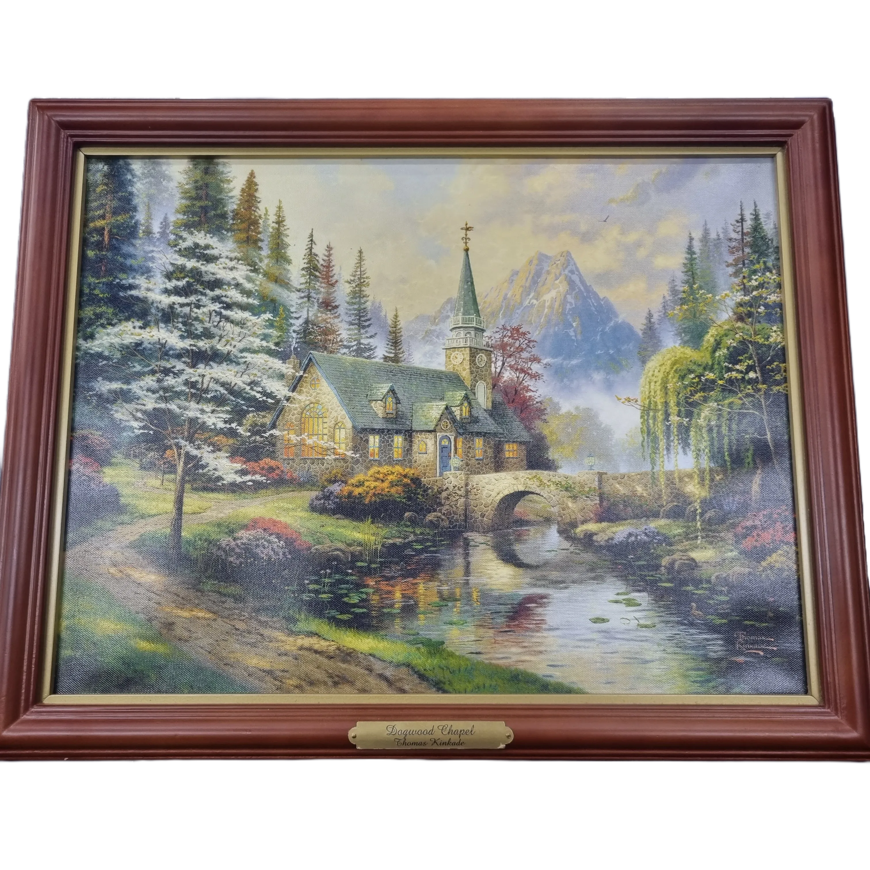 Thomas Kinkade Dogwood Chapel Light Up Canvas Print by The Bradford Exchange #A2132 **Pick Up Only** Thomas Kinkade Dogwood Chapel Light Up Canvas Print by The Bradford Exchange #A2132 **Pick Up Only**