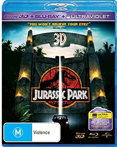 Jurassic Park (M) 1993 3D+BR Very Good Condition (LN)