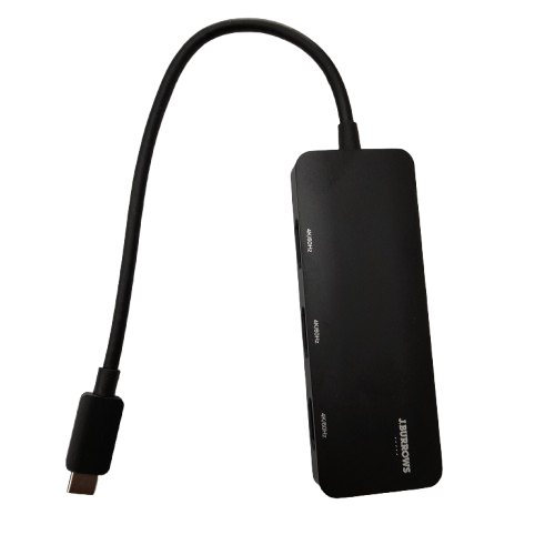J.Burrows USB-C to Triple HDMI Adaptor Black (MR)