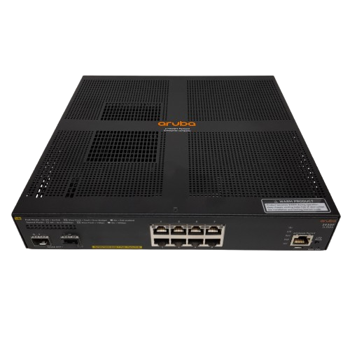 HPE Aruba JL258A 2930F 8-Port Gigabit PoE+ 2SFP+ Switch with Power Adapter (MR)