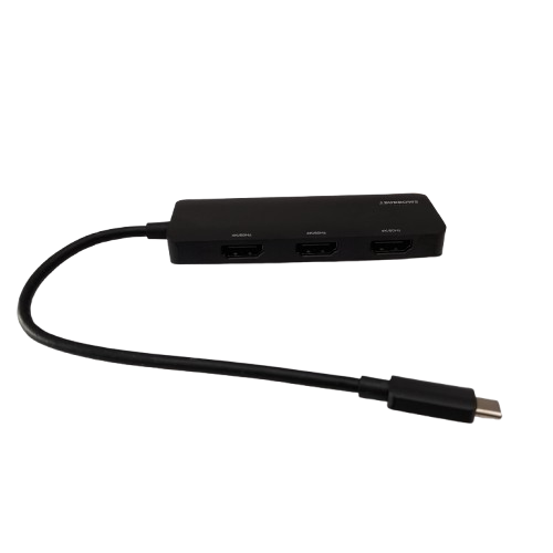 J.Burrows USB-C to Triple HDMI Adaptor Black (MR)