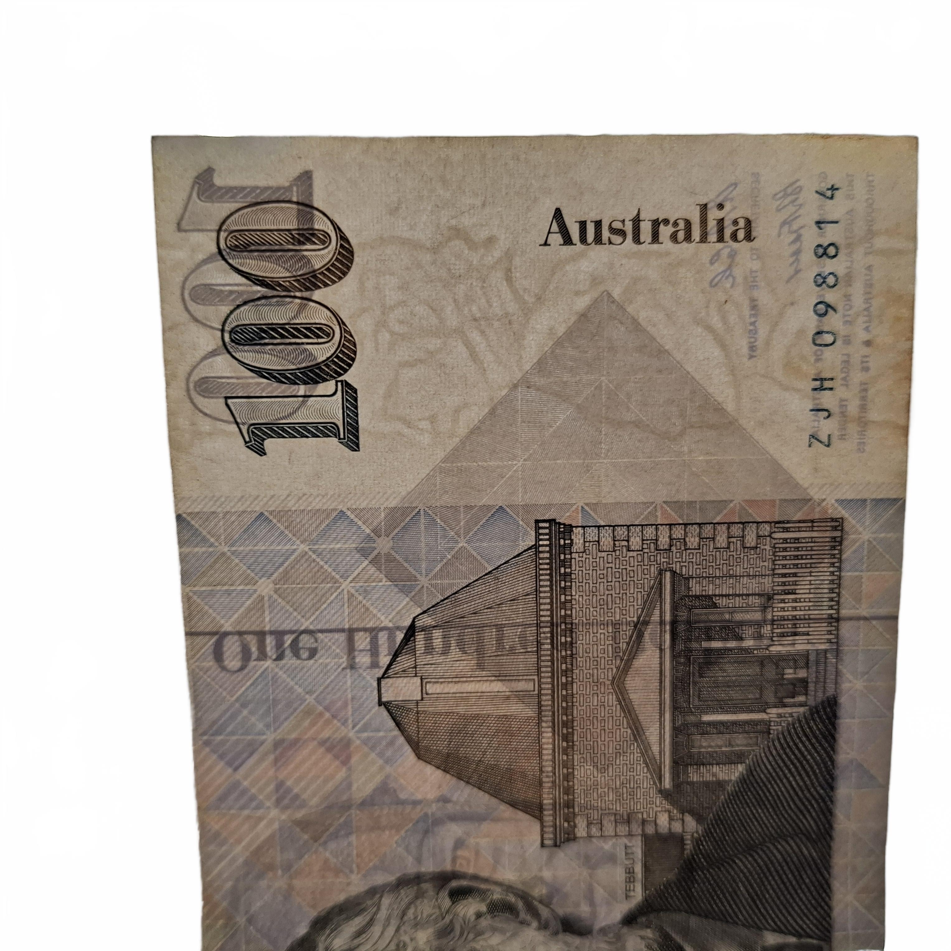 Notes Collection Australian Banknote $100 ZJH098814 (1427744) (JN)
