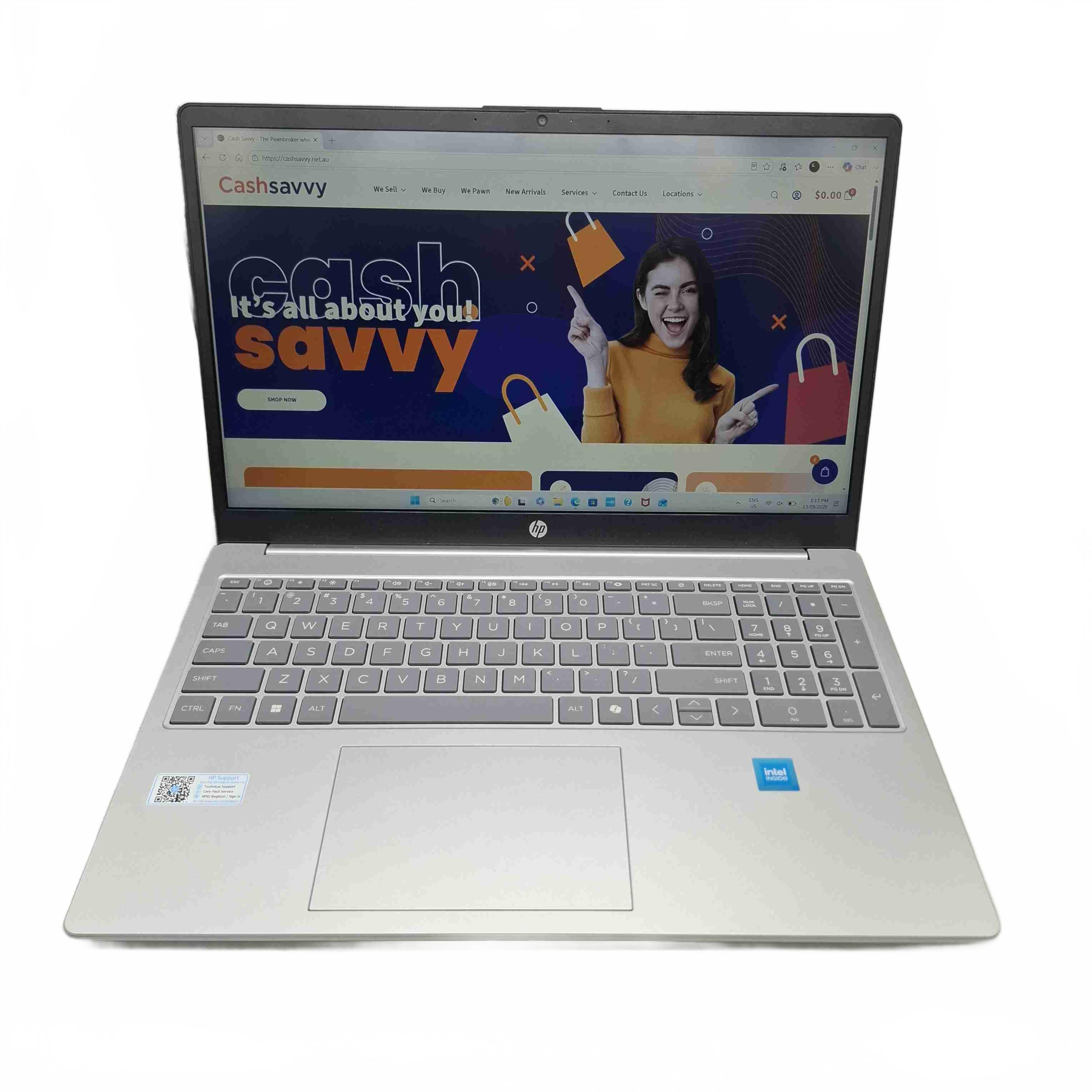 HP Laptop 15-FD0727TU Intel N100 8GB 256GB Silver (WR 1430047)
