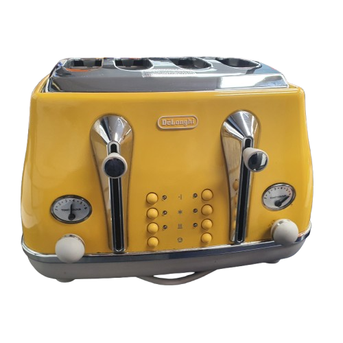 DeLonghi Icona Capitals 4-Slice Toaster New York Yellow (CTOC4003.Y) (MR)