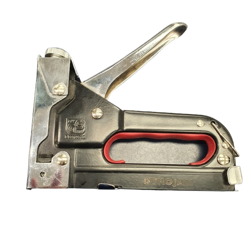 Trojan Staple Gun TJ91020, Good USED Condition, With Hard Case + Spare Staples (MR 1429281)