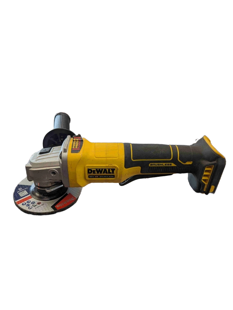 Dewalt Angle Grinder 18V XR DCG408, SKIN ONLY With Handle + Disc, Good USED Condition (GE 1437574)