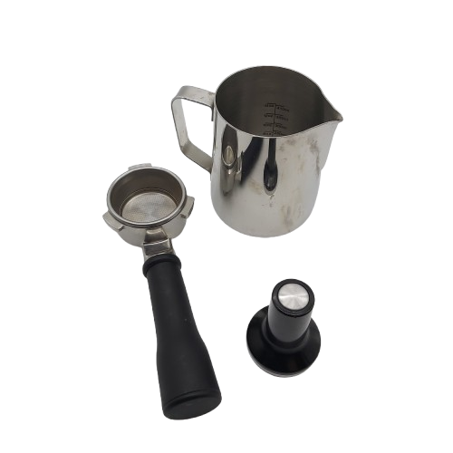 Breville Bambino Plus Espresso Coffee Machine BES500 BSS/A, Silver, Good Condition, With Milk Jug, Tamper, Portafilter + Tank (NA 1355201)