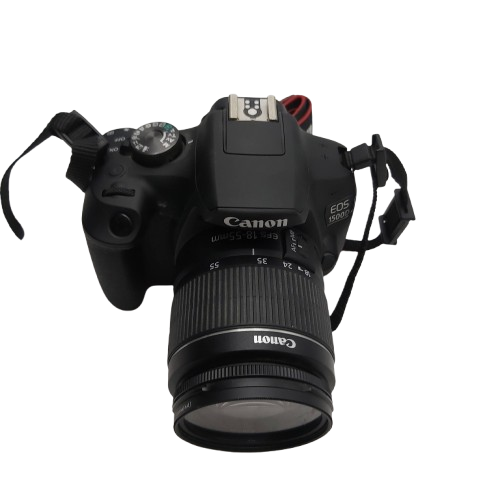 Canon DSLR EOS 1500D, 24.1MP, Black, With EFS 18-55mm 1:3.5-5.6 III Lens, Pro Master 58MM UV Lens Filter, Battery + Strap – No Charger (NA 1350568)