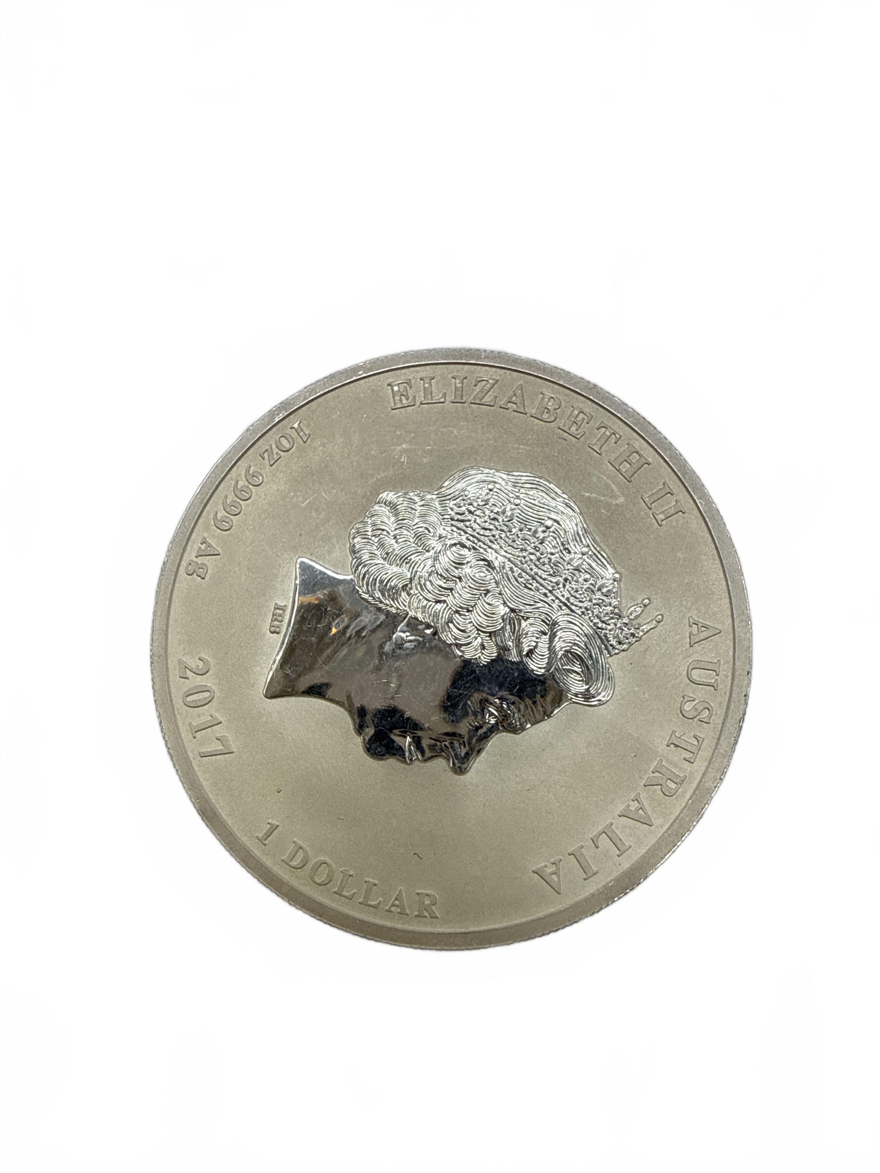 Unisex 2017 Dragon Peacock Chinese Silver Coin 31.4G (WR1423545)