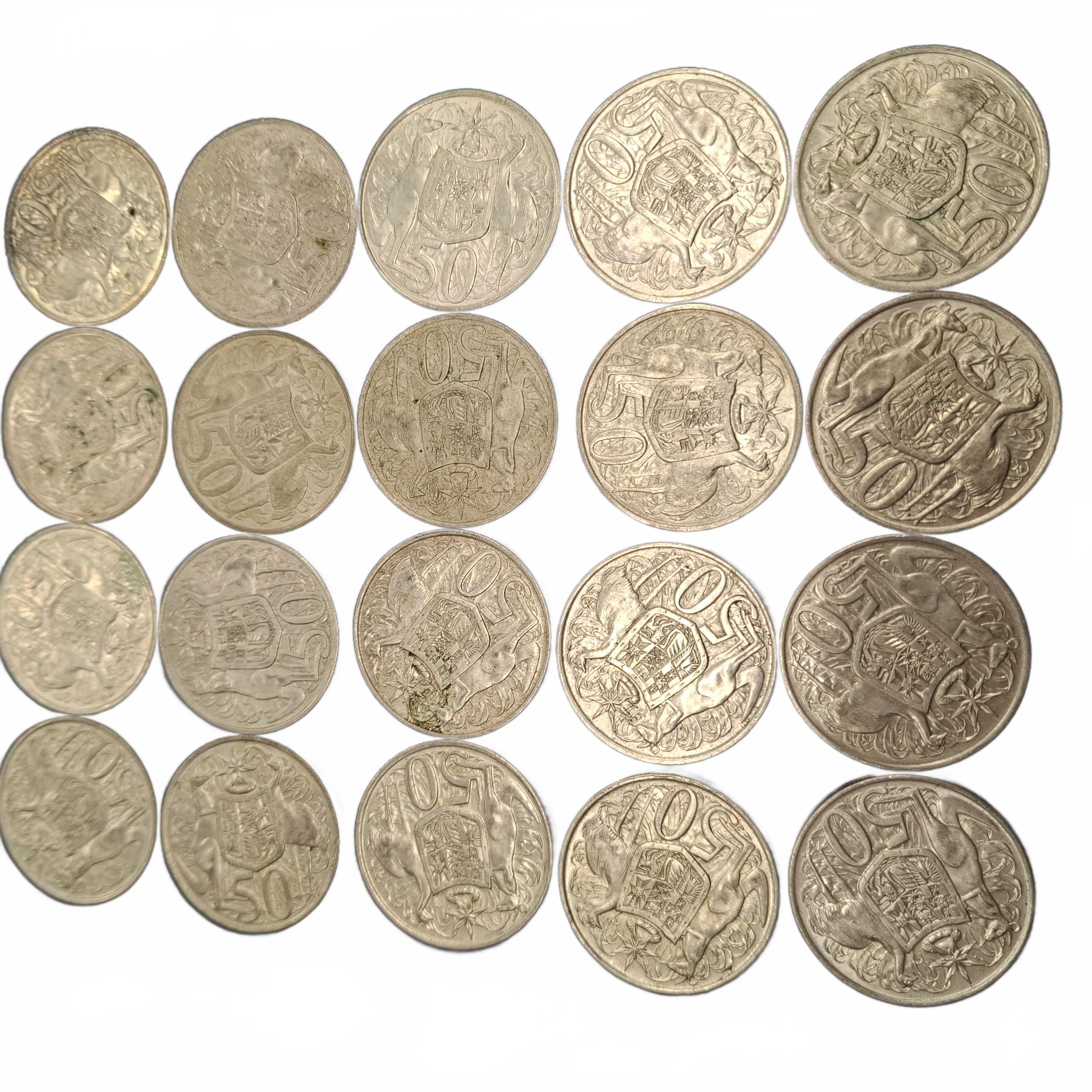 RAM 1966 50 Cent Silver Round Coins Set of 20 in Plastic Container (1435595)JN
