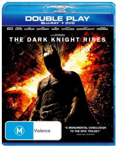The Dark Knight Rises Blu Ray, Double Play + DVD – Very Good Condition