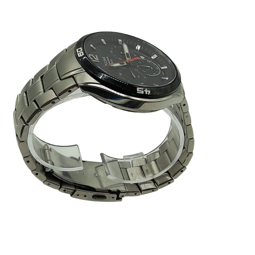 Mens Silver Pulsar Watch VD53-X354 – Ticking, Very Good USED Condition (GE 1427050)