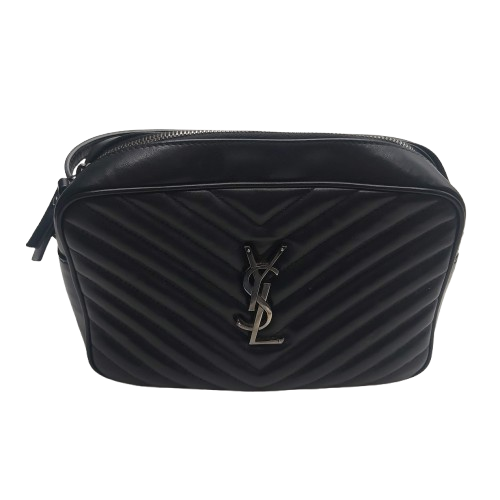 YSL Saint Laurent Black Leather Camera Dust Bag (NA 1356302)