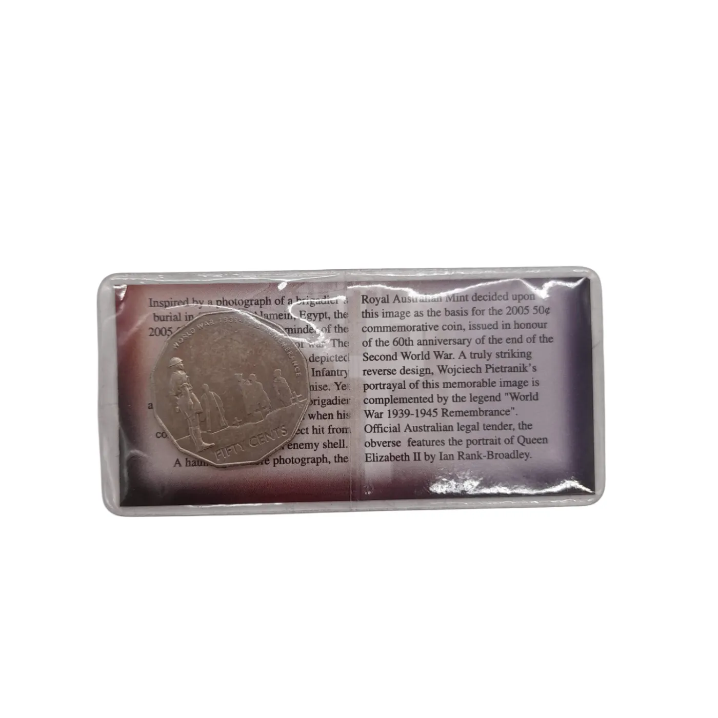 2005 Remembrance 1939–1945 50C Silver Coin (WL 1365654)