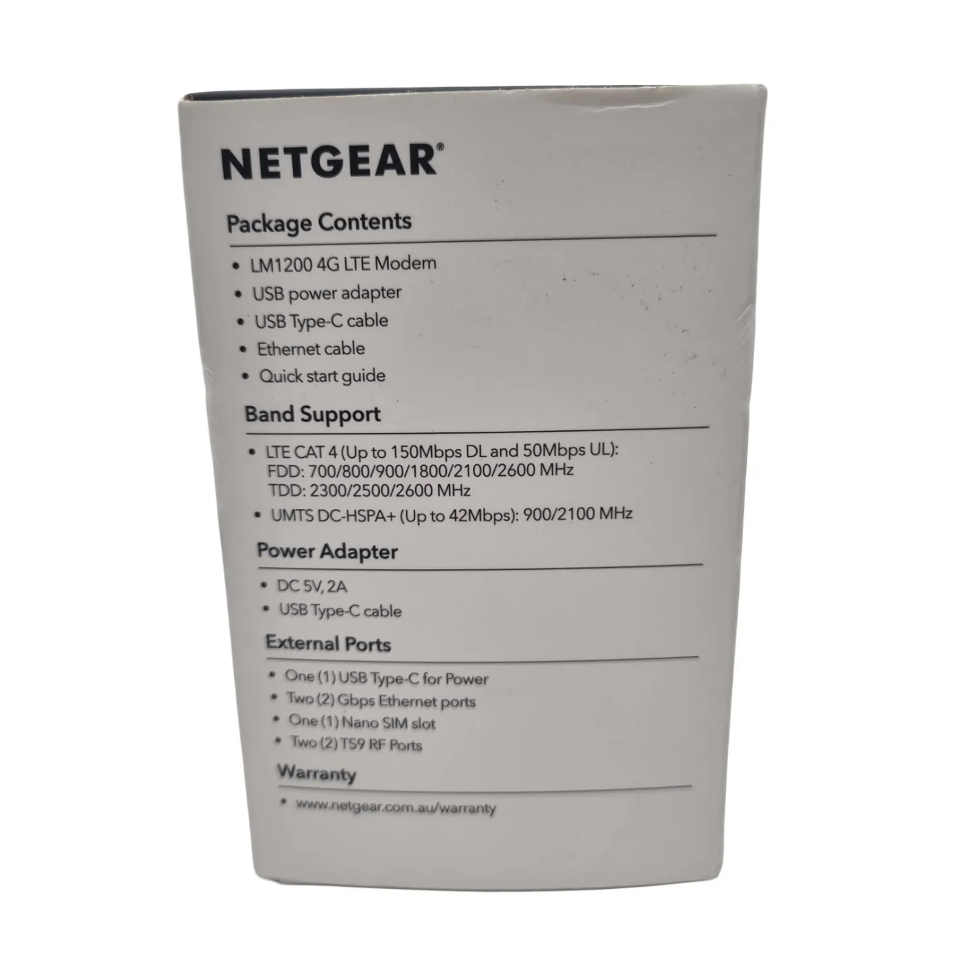 NETGEAR LM1200 4G LTE Modem